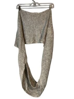 Abercrombie & Fitch Women’s Gray Knitted Infinity Scarf Loose Knit 37 x 17